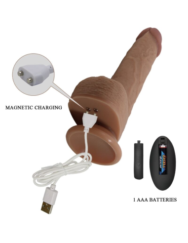 PRETTY LOVE - TOMMY Dildo Realista Vibrador 22.5 Cm | SexPlace.MX