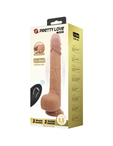 PRETTY LOVE - TOMMY Dildo Realista Vibrador 22.5 Cm | SexPlace.MX