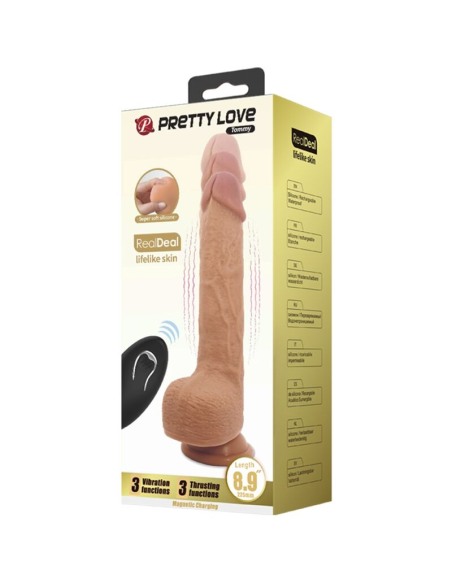 PRETTY LOVE - TOMMY Dildo Realista Vibrador 22.5 Cm | SexPlace.MX