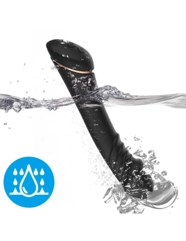ARMONY - Dildo Vibrador de Silicona Negro | Placer Intenso y 9 Modos de Vibración