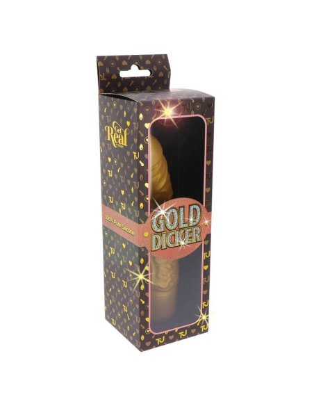 GET REAL - GOLD DICKER VIBRADOR | Placer Intenso y Estilo Elegante