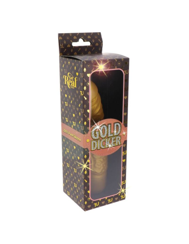GET REAL - GOLD DICKER STIM: Vibrador Conejito Dorado