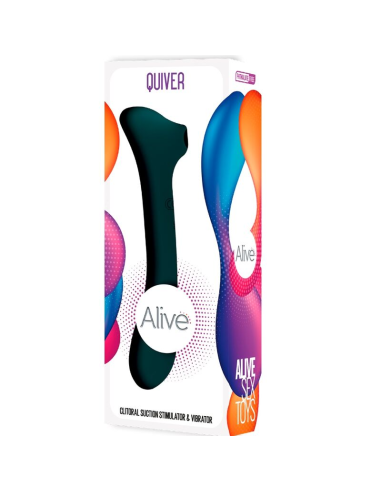 ALIVE - QUIVER Succionador y Vibrador Verde | SexPlace.MX