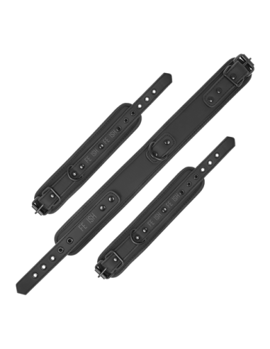 FETISH SUBMISSIVE COLLAR Y ESPOSAS CUERO VEGANO