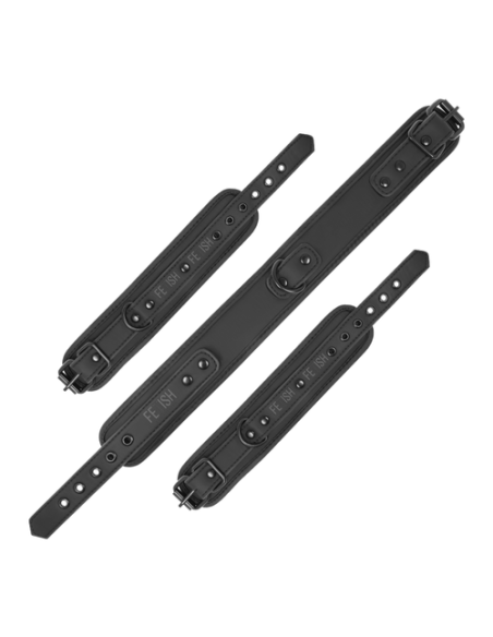 FETISH SUBMISSIVE COLLAR Y ESPOSAS CUERO VEGANO