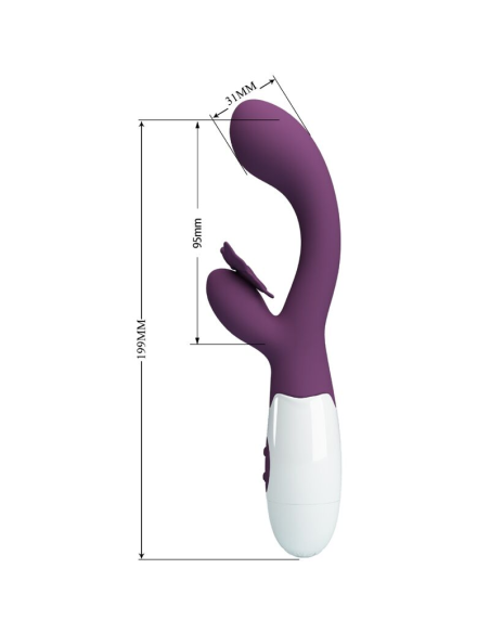 PRETTY LOVE - BUTTERFLY KISS Vibrador Conejito Y Punto G | SexPlace.MX