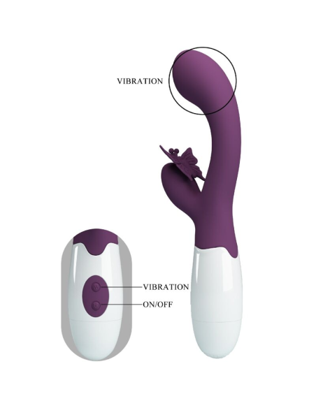 PRETTY LOVE - BUTTERFLY KISS Vibrador Conejito Y Punto G | SexPlace.MX