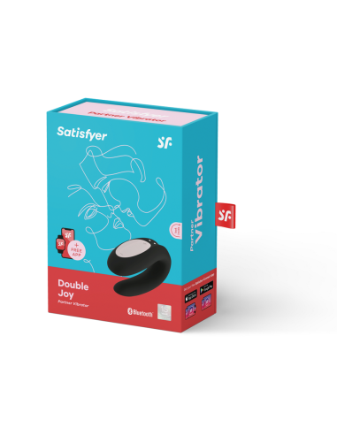SATISFYER - Double Joy Vibrador Para Parejas App Negro | SexPlace.MX