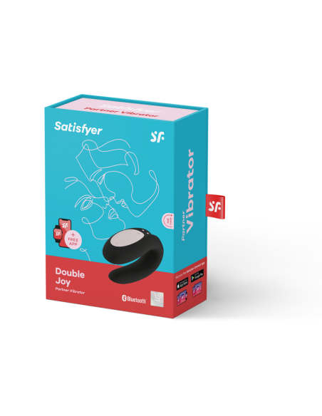 SATISFYER - Double Joy Vibrador Para Parejas App Negro | SexPlace.MX