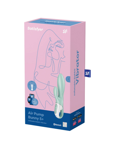 SATISFYER - AIR PUMP BUNNY 5+ Vibrador Conejito Inflable | SexPlace.MX