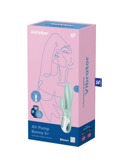 SATISFYER - AIR PUMP BUNNY 5+ Vibrador Conejito Inflable | SexPlace.MX