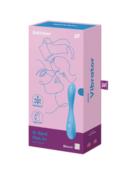 SATISFYER - G-SPOT FLEX 4+ Multi Vibrador App Azul | SexPlace.MX