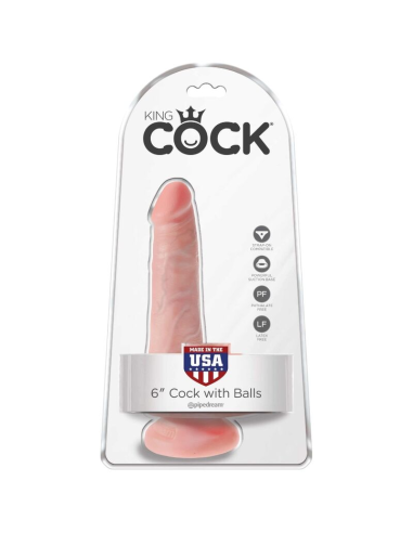 KING COCK - Pene Realístico Con Testículos 13.5 Cm | SexPlace.MX