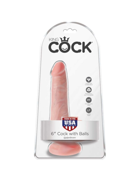 KING COCK - Pene Realístico Con Testículos 13.5 Cm | SexPlace.MX