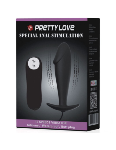 PRETTY LOVE - Plug Anal Silicona Forma Pene Y Vibración | SexPlace.MX