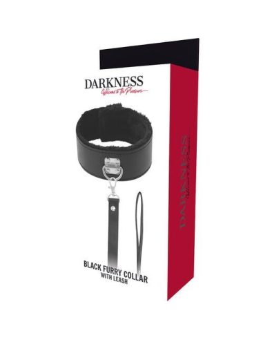 DARKNESS - Collar Forrado con Cadena Titanium para Control y Comodidad en Fetish y BDSM