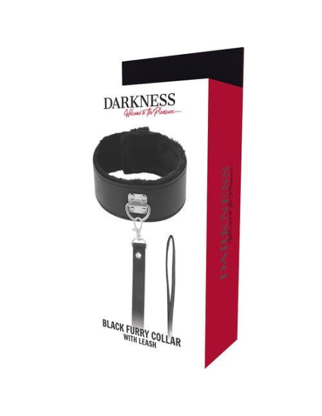 DARKNESS - Collar Forrado con Cadena Titanium para Control y Comodidad en Fetish y BDSM