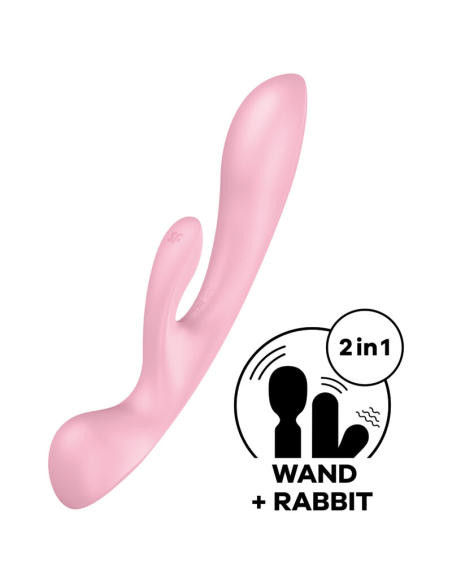 SATISFYER - TRIPLE OH VIBRADOR HÍBRIDO ROSA