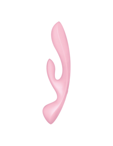 SATISFYER - TRIPLE OH VIBRADOR HÍBRIDO ROSA