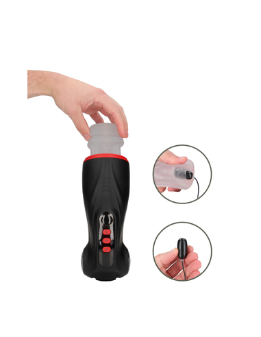 Shadow Sinner Raven Masturs– Masturbador Multifunción con Succión, Vibración y Luces LED