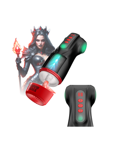 Shadow Sinner Raven Masturs– Masturbador Multifunción con Succión, Vibración y Luces LED