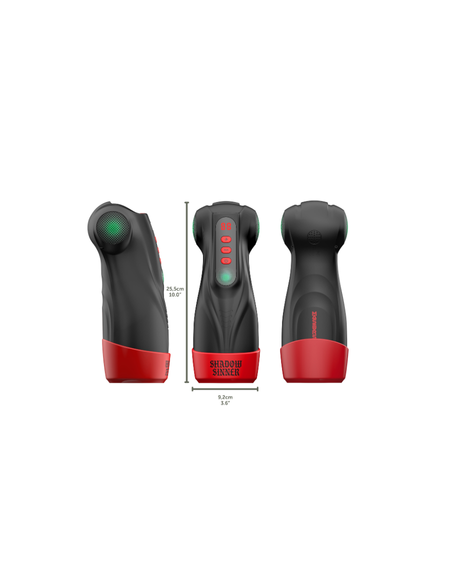 Shadow Sinner Raven Masturs– Masturbador Multifunción con Succión, Vibración y Luces LED