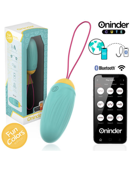 ONINDER CUTE - LOVE PLEASURE HUEVO VIBRO-GEMAS ROTADORAS SILICONA - APP MUNDIAL GRATUITA