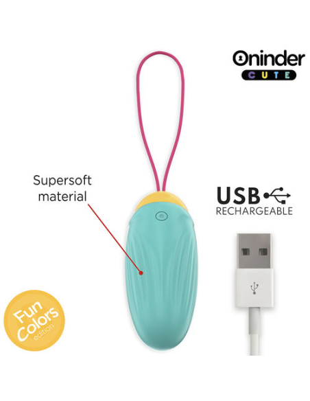 ONINDER CUTE - LOVE PLEASURE HUEVO VIBRO-GEMAS ROTADORAS SILICONA - APP MUNDIAL GRATUITA