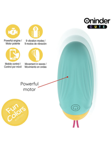 ONINDER CUTE - LOVE PLEASURE HUEVO VIBRO-GEMAS ROTADORAS SILICONA - APP MUNDIAL GRATUITA