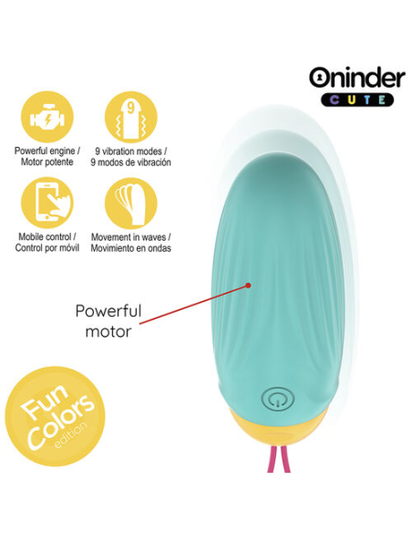 ONINDER CUTE - LOVE PLEASURE HUEVO VIBRO-GEMAS ROTADORAS SILICONA - APP MUNDIAL GRATUITA