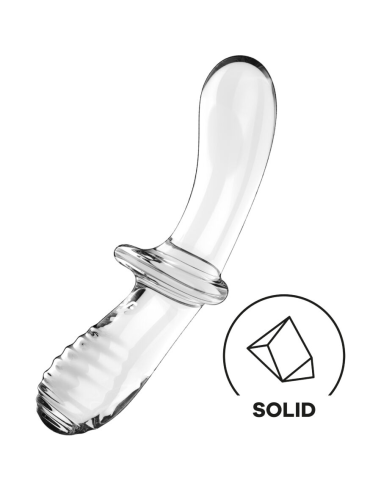 SATISFYER - DOUBLE CRYSTAL DILDO TRANSPARENTE