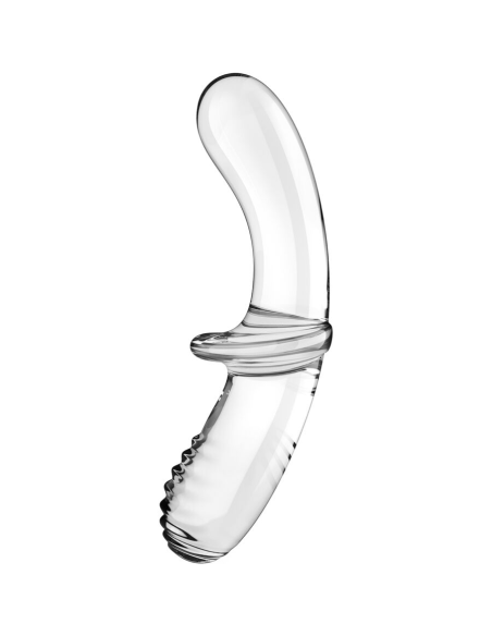 SATISFYER - DOUBLE CRYSTAL DILDO TRANSPARENTE