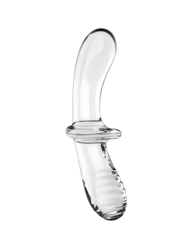 SATISFYER - DOUBLE CRYSTAL DILDO TRANSPARENTE