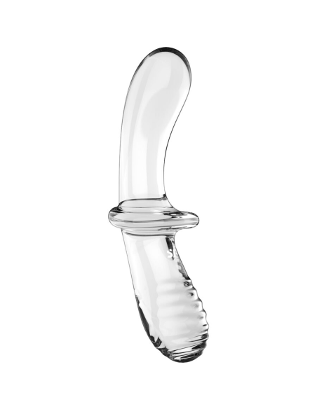 SATISFYER - DOUBLE CRYSTAL DILDO TRANSPARENTE