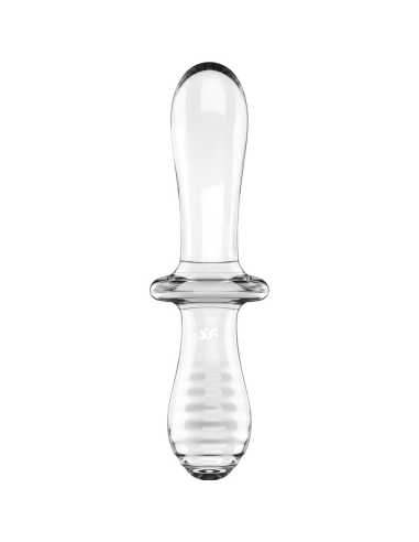 SATISFYER - DOUBLE CRYSTAL DILDO TRANSPARENTE