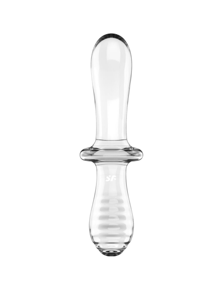 SATISFYER - DOUBLE CRYSTAL DILDO TRANSPARENTE