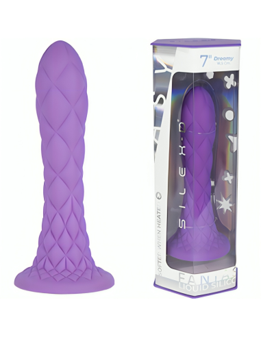 SILEXD - DREAMY DILDO FANTASY SILICONA LIQUIDA TERMOREACTIVO VIOLETA 18.5 CM