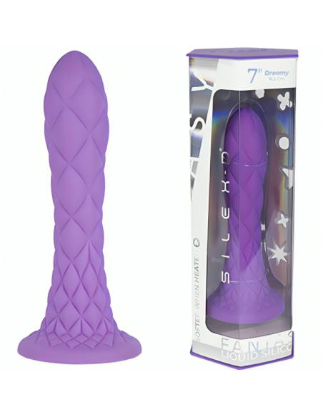 SILEXD - DREAMY DILDO FANTASY SILICONA LIQUIDA TERMOREACTIVO VIOLETA 18.5 CM