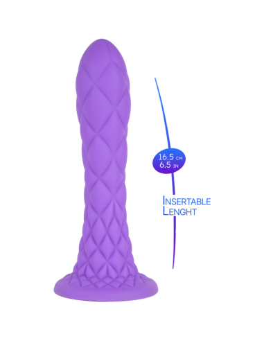 SILEXD - DREAMY DILDO FANTASY SILICONA LIQUIDA TERMOREACTIVO VIOLETA 18.5 CM