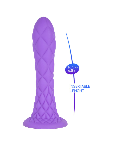 SILEXD - DREAMY DILDO FANTASY SILICONA LIQUIDA TERMOREACTIVO VIOLETA 18.5 CM