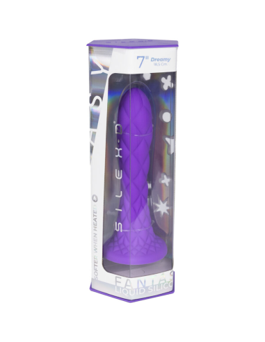 SILEXD - DREAMY DILDO FANTASY SILICONA LIQUIDA TERMOREACTIVO VIOLETA 18.5 CM