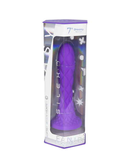 SILEXD - DREAMY DILDO FANTASY SILICONA LIQUIDA TERMOREACTIVO VIOLETA 18.5 CM