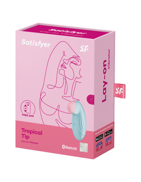 SATISFYER - TROPICAL TIP VIBRADOR LAY-ON AZUL