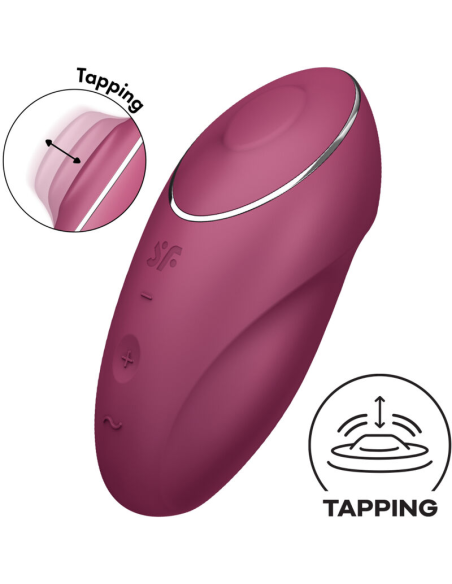 SATISFYER - TAP and CLIMAX 1 VIBRADOR LAY-ON ROJO