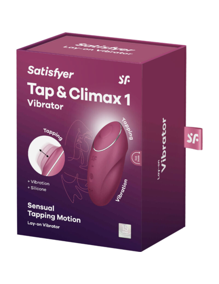 SATISFYER - TAP and CLIMAX 1 VIBRADOR LAY-ON ROJO