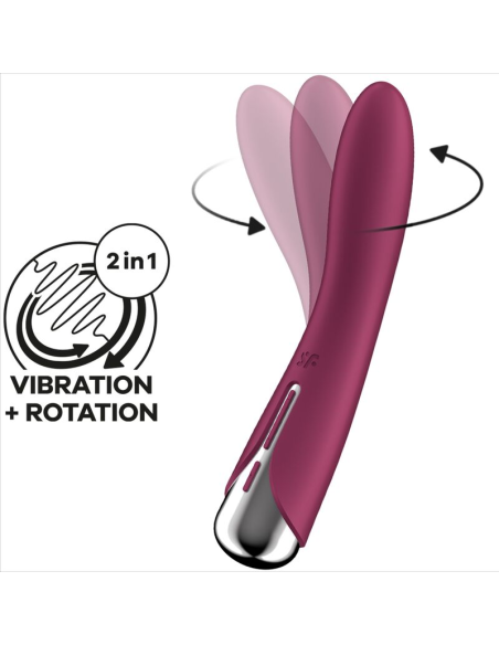 SATISFYER - SPINNING VIBE 1 VIBRADOR ROTADOR G-SPOT RED