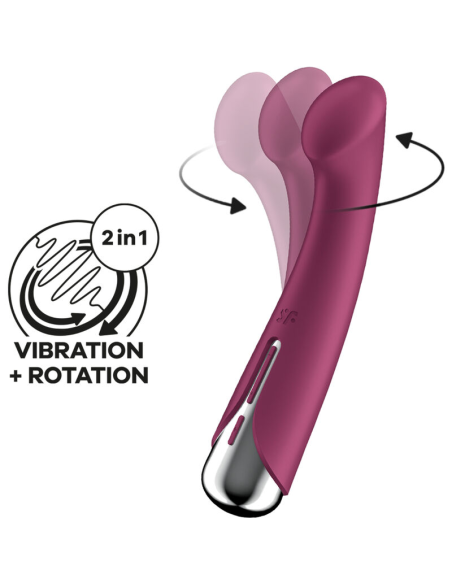 SATISFYER - SPINNING G-SPORT 1 VIBRADOR ROTADOR ROJO