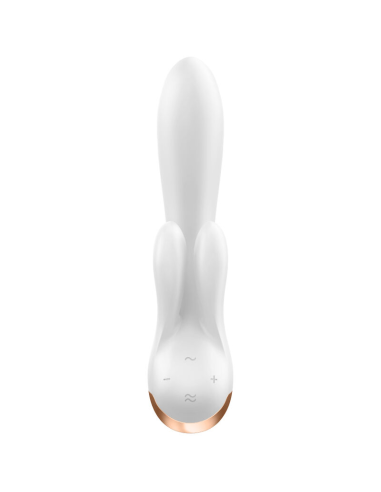 SATISFYER - DOUBLE FLEX VIBRADOR APP BLANCO
