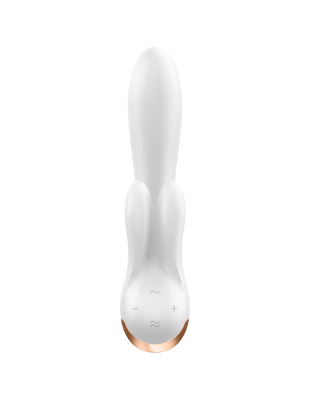 SATISFYER - DOUBLE FLEX VIBRADOR APP BLANCO