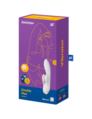 SATISFYER - DOUBLE FLEX VIBRADOR APP BLANCO